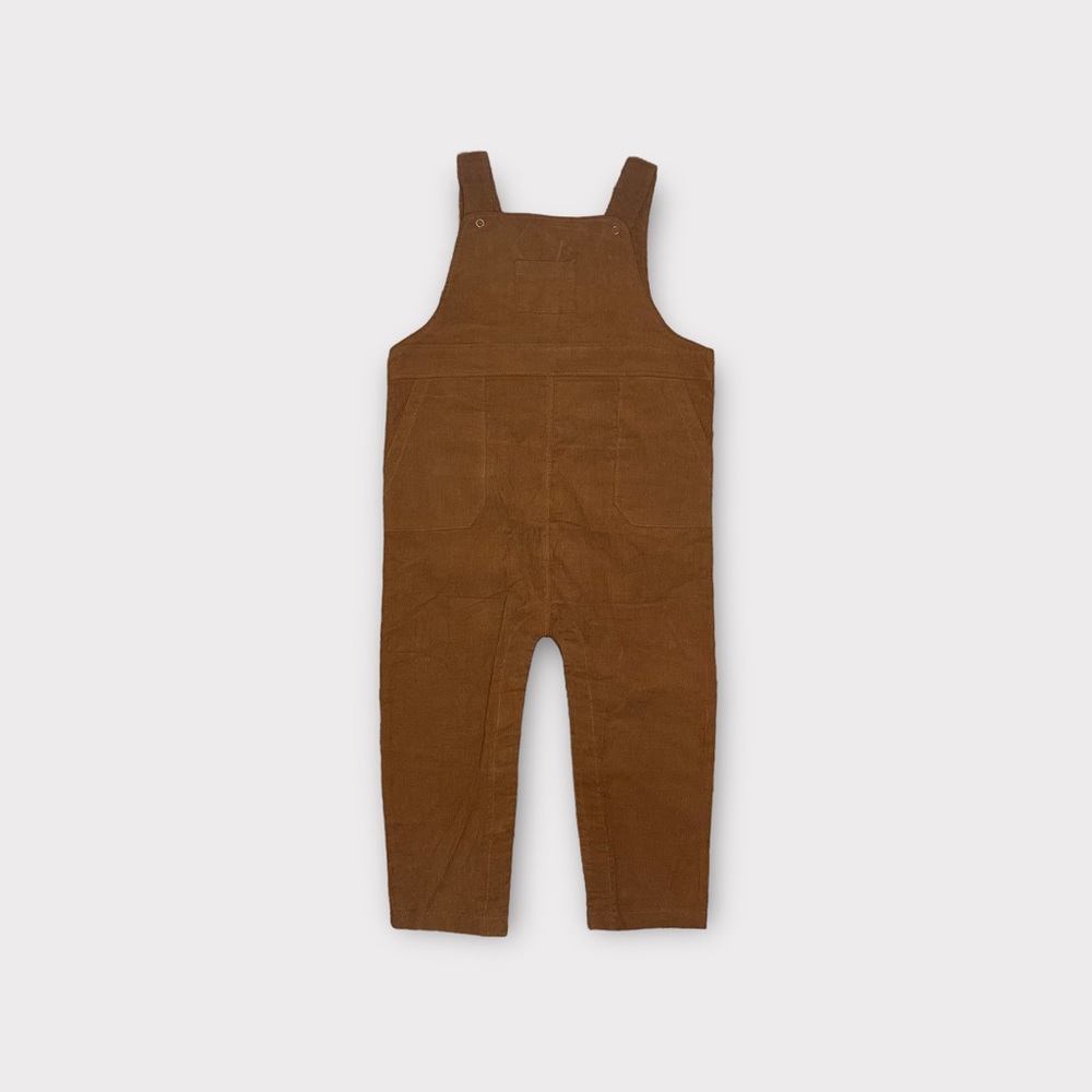 Angel Dear Brown Corduroy Pocket Romper - Picture 1 of 5